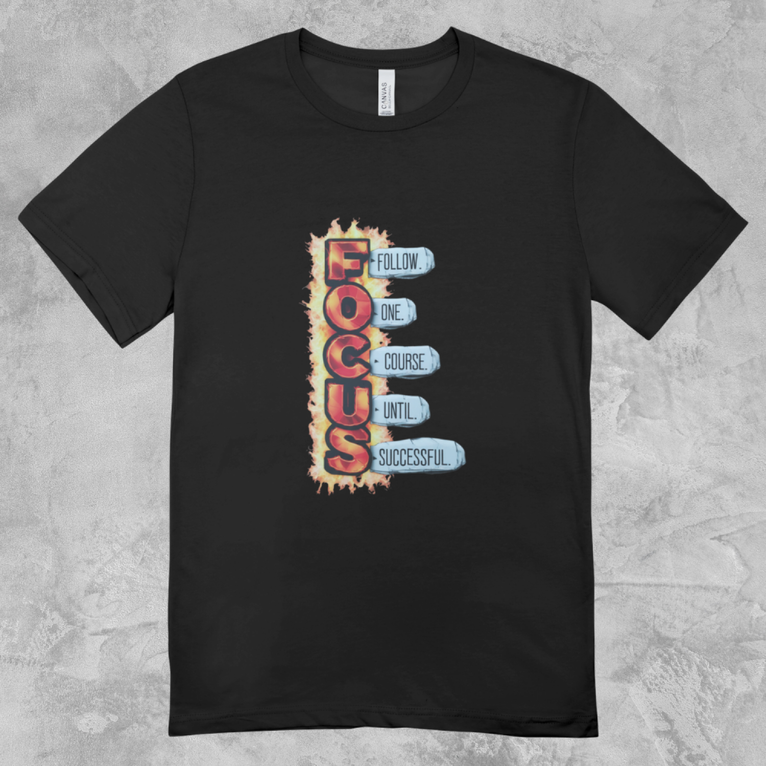 Kaos Distro Pria Wanita Typography Focus